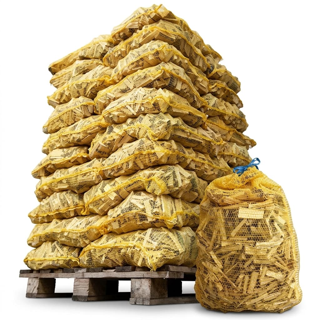 BoisDirect — 50 Filets Bois d'Allumage 8cm Bois Tendre