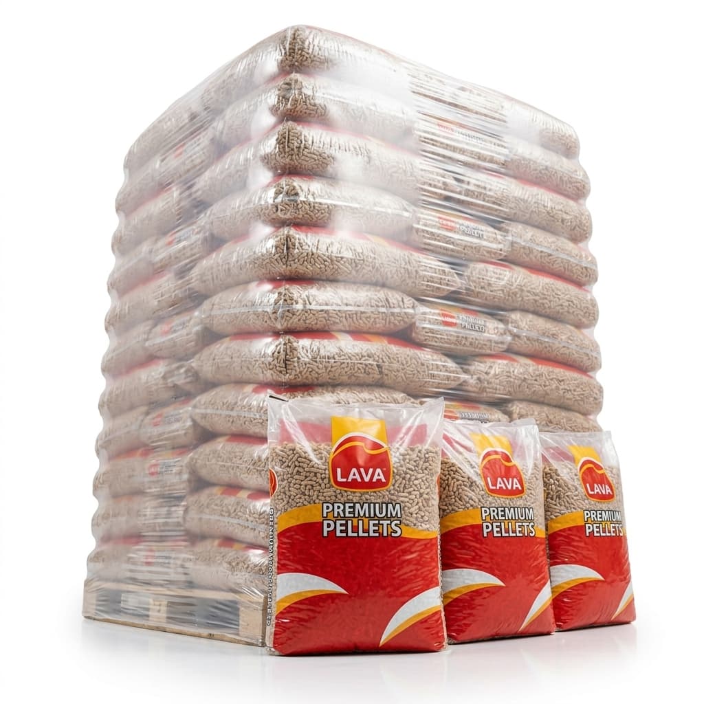 BoisDirect — Pellets LAVA 100% Résineux 65 Sacs Combustion Intense