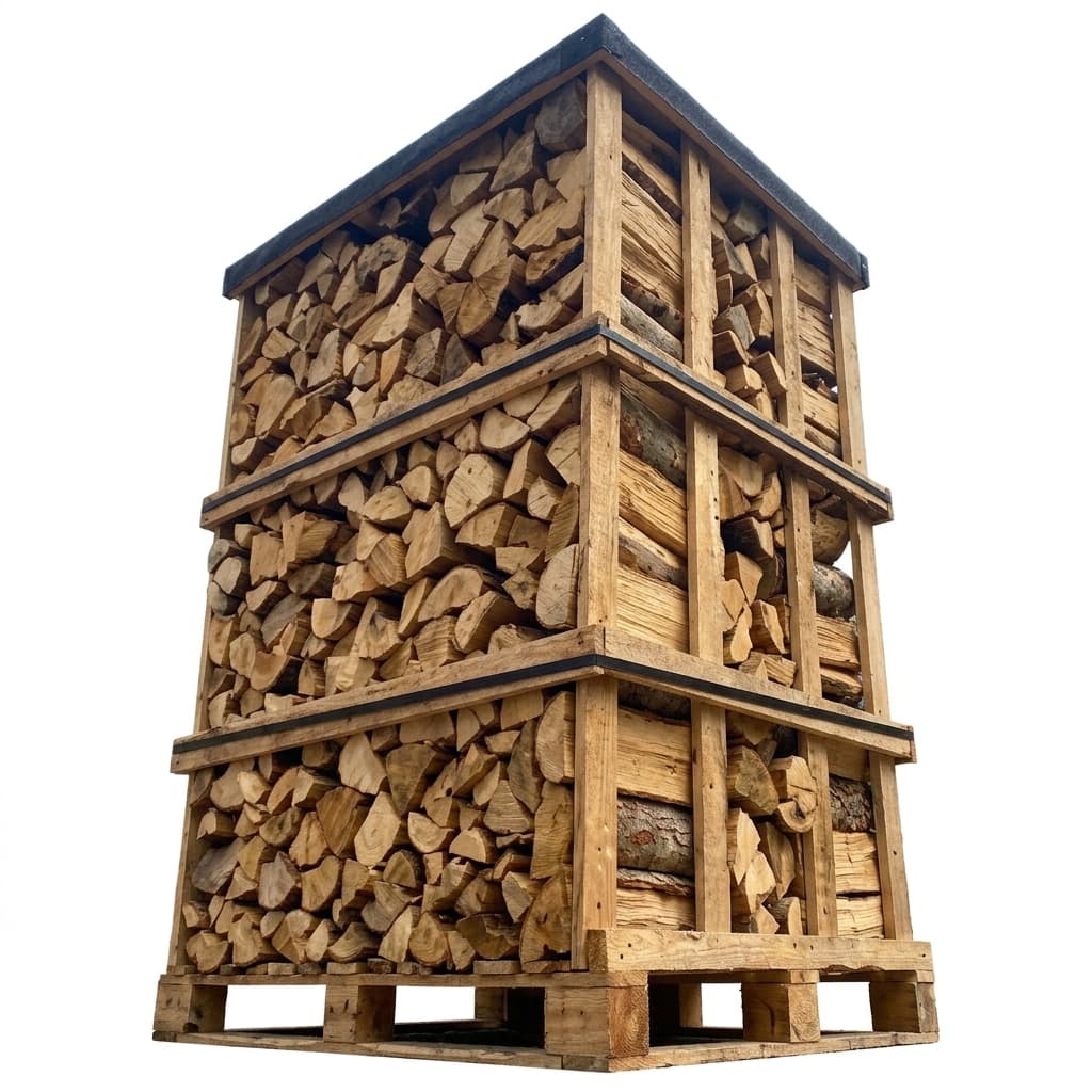 BoisDirect — Mélange Feuillus Durs 50cm Palette 2,5 Stères Économique