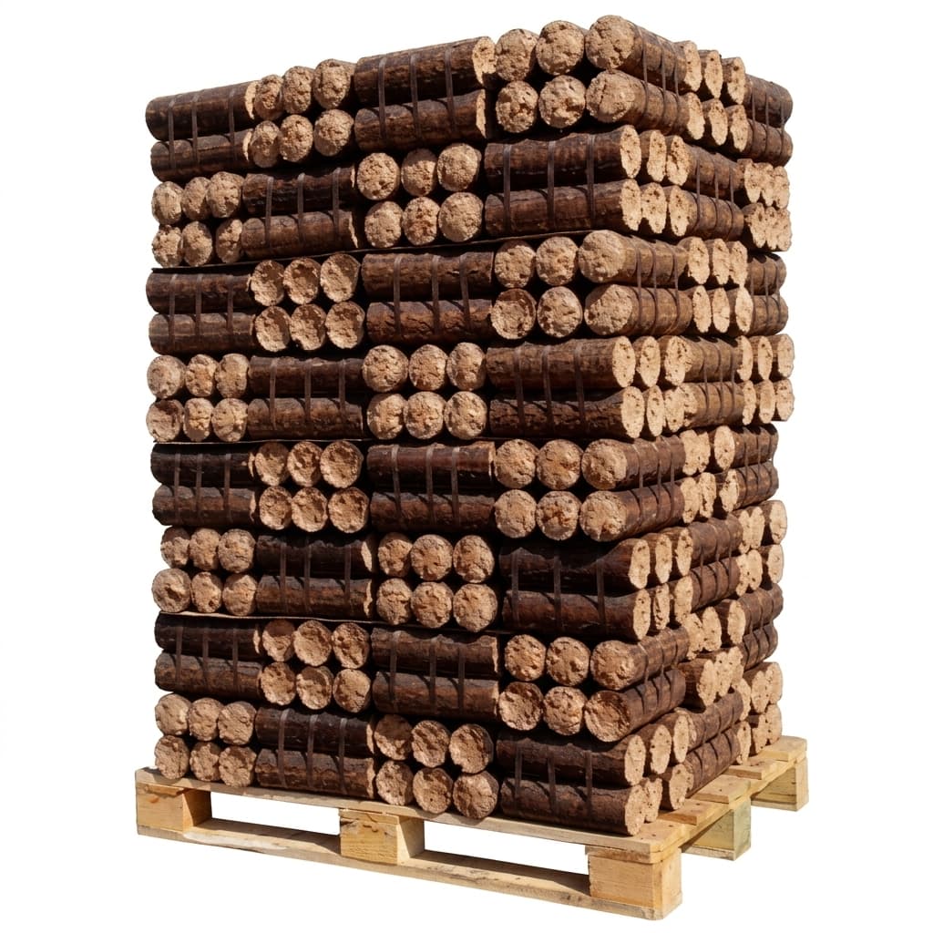 BoisDirect — Bûches Densifiées Mixtes Palette 960kg Stock Complet